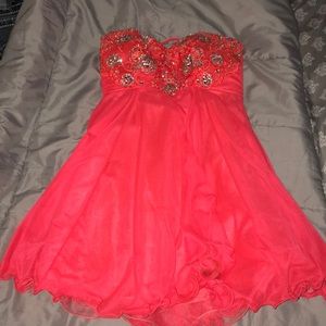 Bright Pink prom dress. ☺️🔥